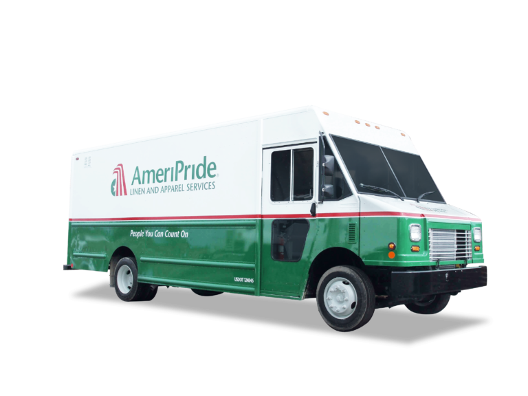 AmeriPride linen services truck, customized for truck and van upfit